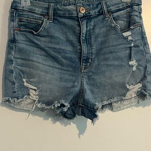 American Eagle Outfitters Distressed Blue Jean Shorts